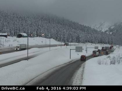 <who> Photo Credit: DriveBC </who> Conditions on the Coquihalla Highway Thursday afternoon were favourable.