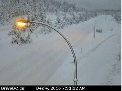 <who> Photo Credit: Drive B.C. </who> Hwy 5, by Britton Creek Rest Area northbound turnoff, looking north.