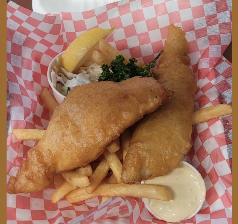 <who>Photo Credit: Hixzee's Food Truck</who> Fish and chips