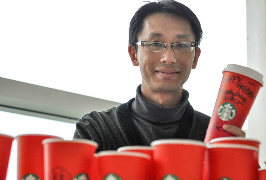 <who> Photo Credit: UBCO </who> Eric Li, who teaches marketing in UBC Okanagan’s Faculty of Management, says the Starbucks red cup generated more attention than an expensive holiday marketing campaign probably might have done.
