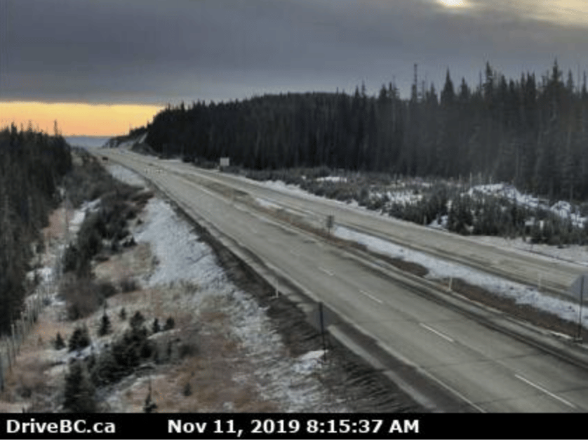 Hwy 97C, 74km west of Kelowna, looking east.