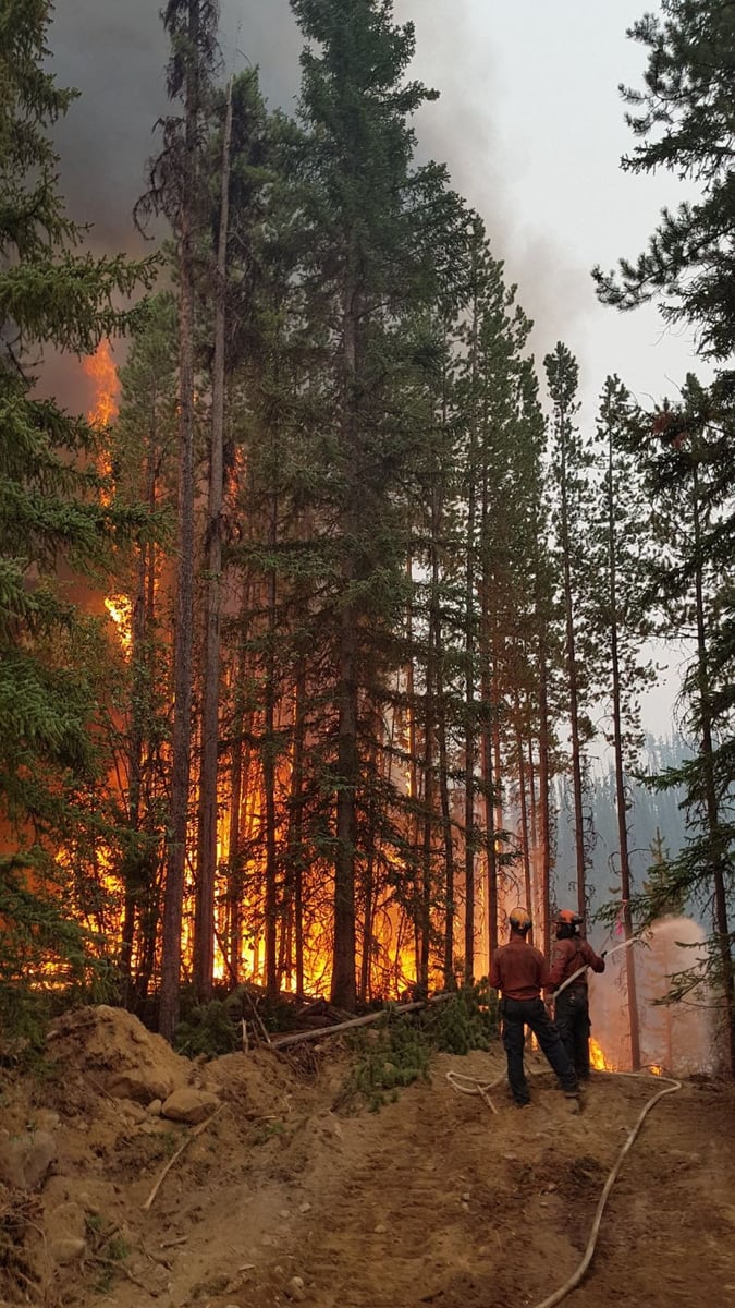 <who>Photo Credit: BC Wildfire Service</who>This wildfire is considered rank 4.
