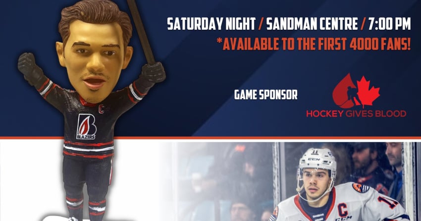 It’s Logan Stankoven bobblehead at Sandman Centre this weekend