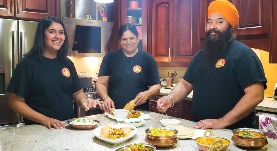 Simran, Malkit, and Baljit Bhuhi.