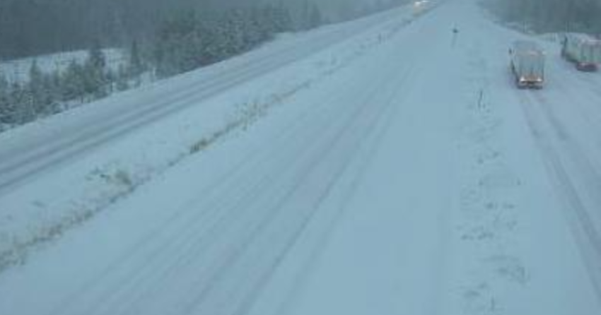 <who> Photo credit: DriveBC </who> The Connector this morning.