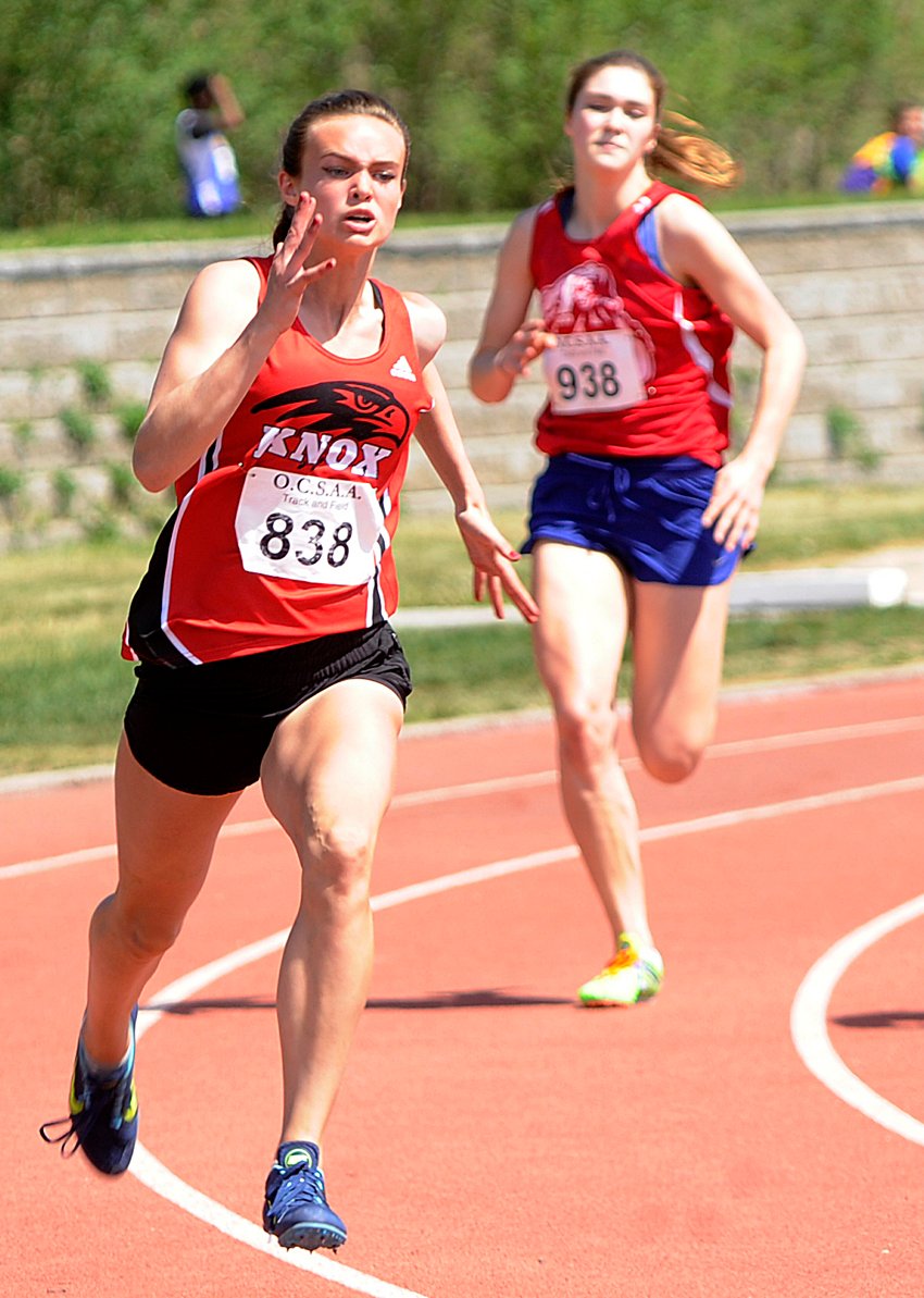 <who>Photo Credit: Lorne White/KelownaNow </who>Another three wins and an Okanagan Valley record for Dr. Knox Falcons' Emma Cannan.