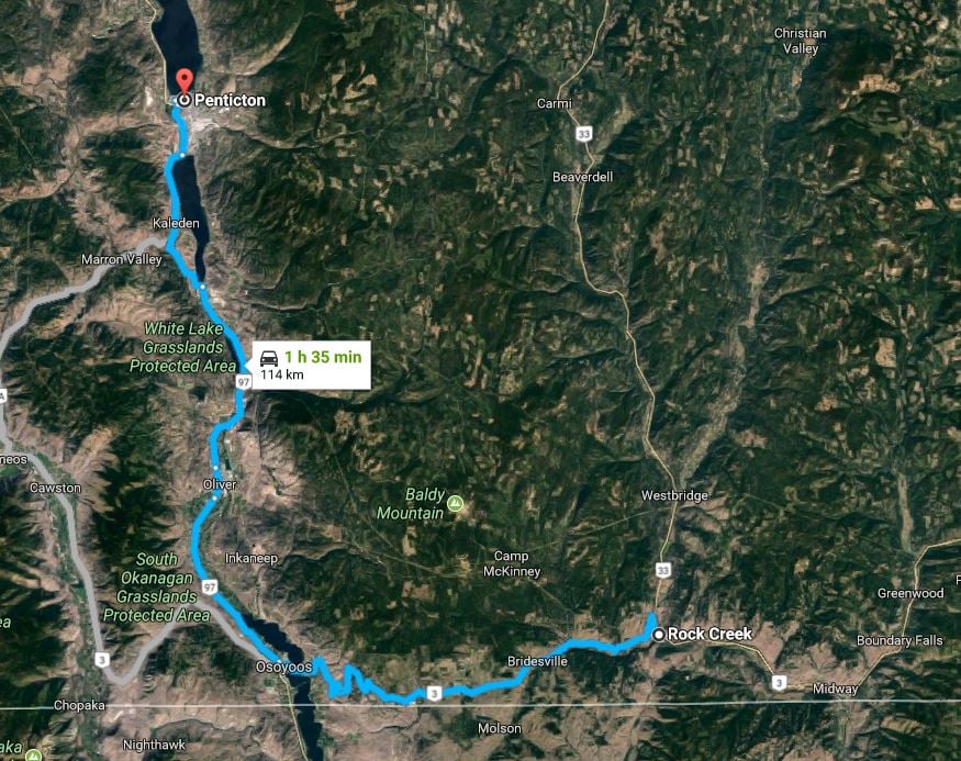 Alternate routes for HWY 33