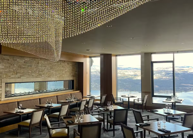 </who>PeakFine Restaurant at Sparkling Hill Resort near Vernon is also on the list.