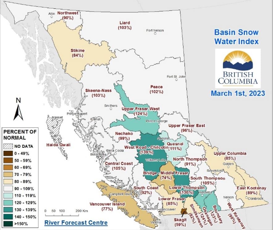 Okanagan snowpack one of the highest in BC