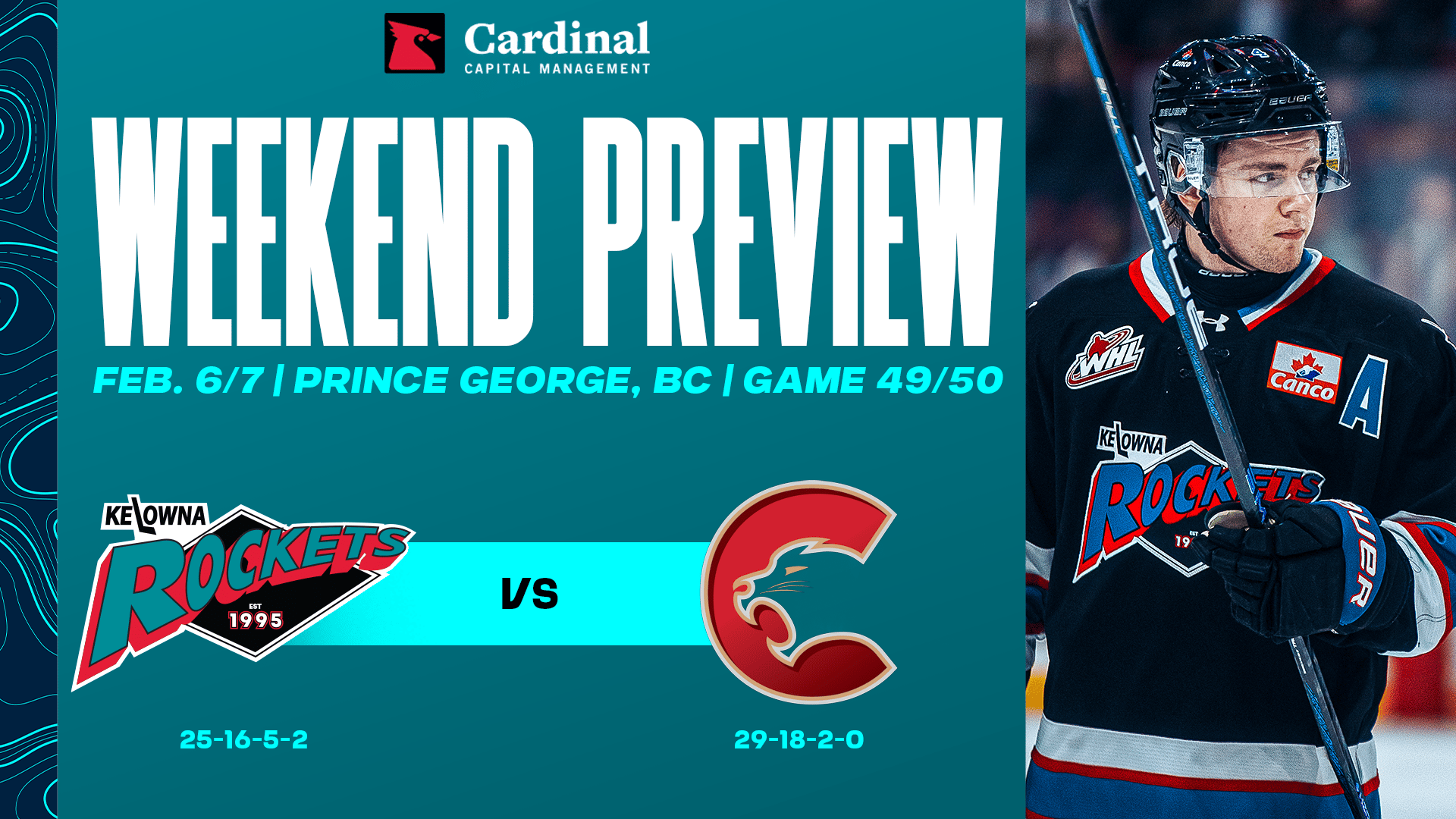 Weekend preview: Rockets in Prince George for a pair against Cougars