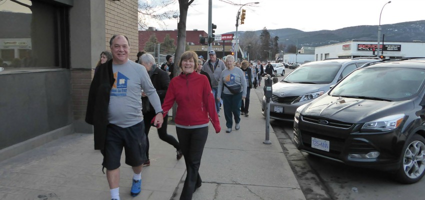 <who>Kelowna Gospel Mission/Facebook</who>Randy and Pam Benson during the Strides to End Homelessness event in March.