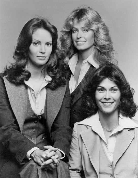 Jaclyn Smith, Farrah Fawcett and Kate Jackson in season one (1976-1977).