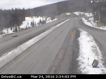 Conditions along the Okanagan Connector Thursday afternoon.