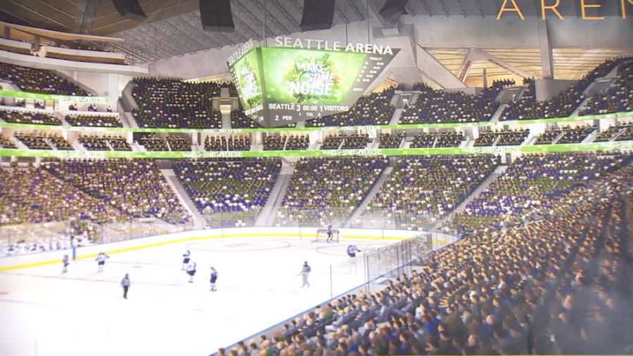 <who>Photo Credit: Oak View Group</who>Seattle's hockey team would play in a renovated Key Arena.