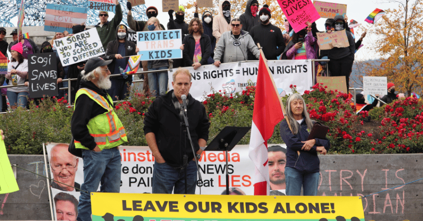 ‘I’m not even listening to them’: Protesters clash downtown at anti ...