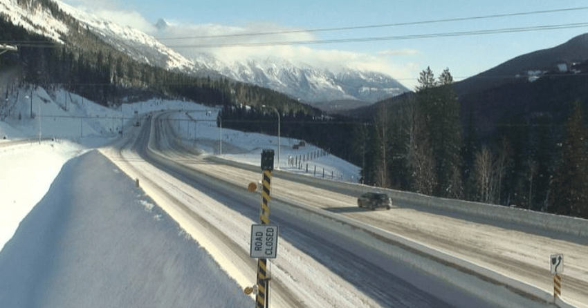 UPDATE: Hwy 1 reopens east of Golden after avalanche control
