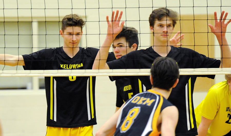 From left, the Owls' Jayden Lalonde, Braden White and Thys Weststrate.