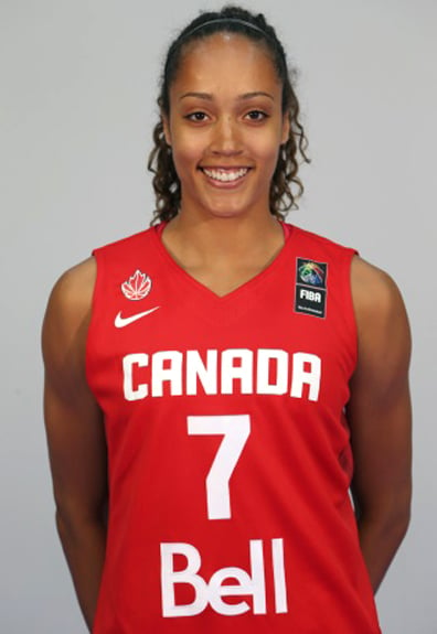 <who>Photo Credit: Basketball Canada </who>Nao Raincock-Ekunwe on her way to 2016 Olympics.