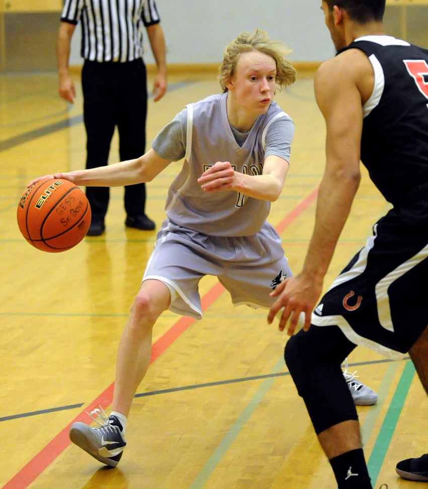 <who>Photo Credit: Lorne White/KelownaNow </who>The Coyotes' Ben Hitchens contributed 14 points in the championship win over Princess Margaret.