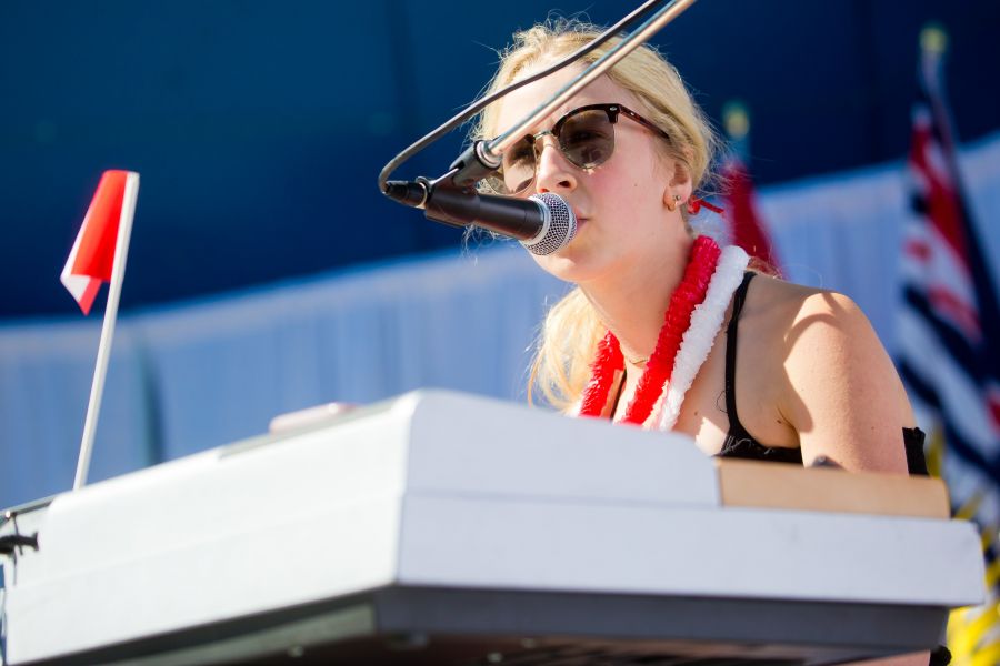 <who>Photo Credit: NowMedia</who> Kennedy Smith performs at 2019 Canada Day celebrations
