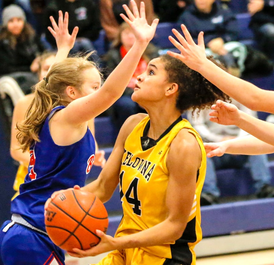 <who>Photo Credit: Contributed </who>Mekhila Brown completed a double double against No. 6-ranked Brookswood.
