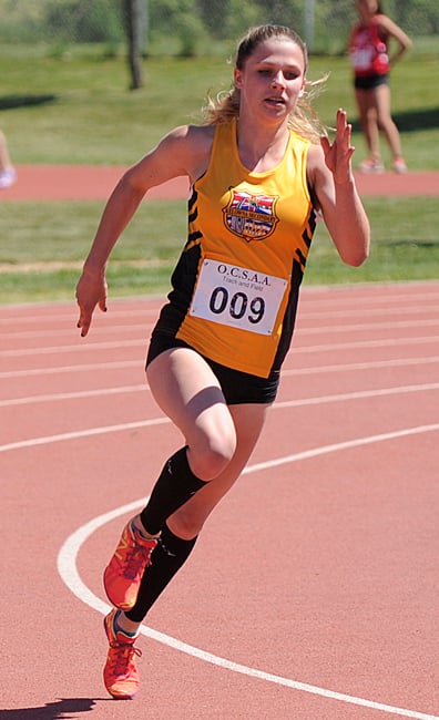 <who>Lorne White/KelownaNow </who>Bryn Walsh of KSS won a bronze in the junior pole vault and <br>finished fourth in the 100 metres.