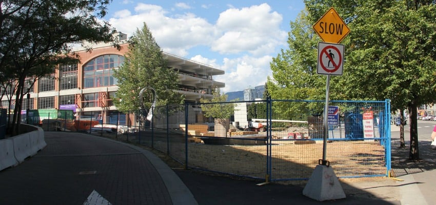 The Library Parkade under construction in 2015.