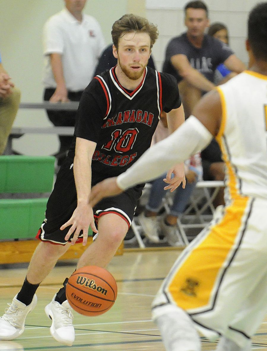 <who> Photo Credit: KelownaNow/ Lorne White </who> Coyotes guard, Matt Lafontaine, graduated from KSS in 2016.