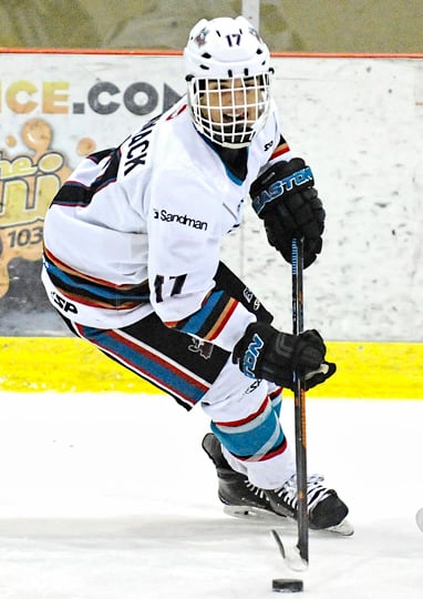 <who>Photo Credit: Lorne White/KelownaNow </who>Eli Zummack of Kelowna looking good in Spokane's camp.