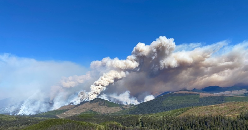 The Battleship Mountain wildfire has continuously shown aggressive behaviour, says the BC Wildfire Service.
