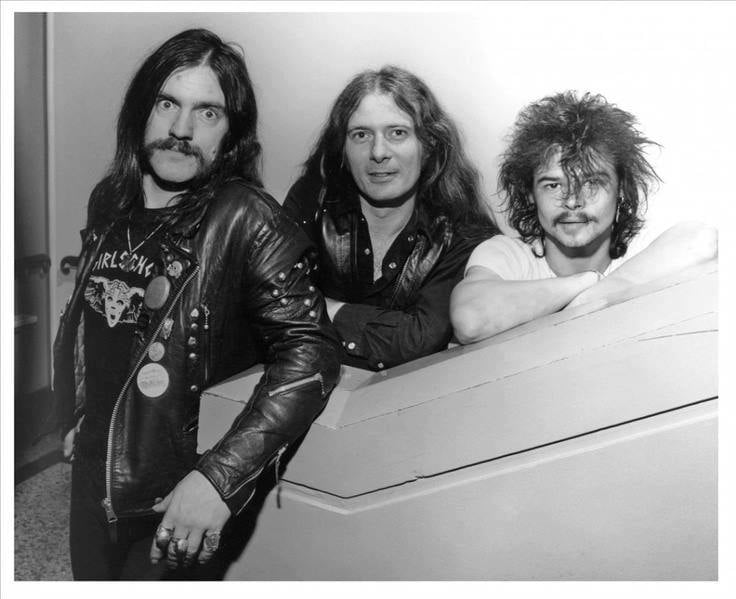 Left: Lemmy, Centre: Fast Eddie, Right: Philthy Animal