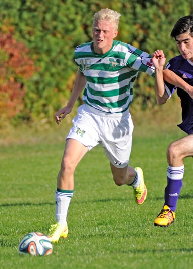 <who>Photo Credit: Lorne White/KelownaNow </who>Josh Misfeldt scored both Immaculata goals in the B.C. School <br>Sports provincial A title match in Surrey.