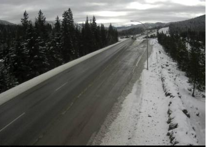 Current conditions along the Coquihalla Highway near Mine Creek Road.