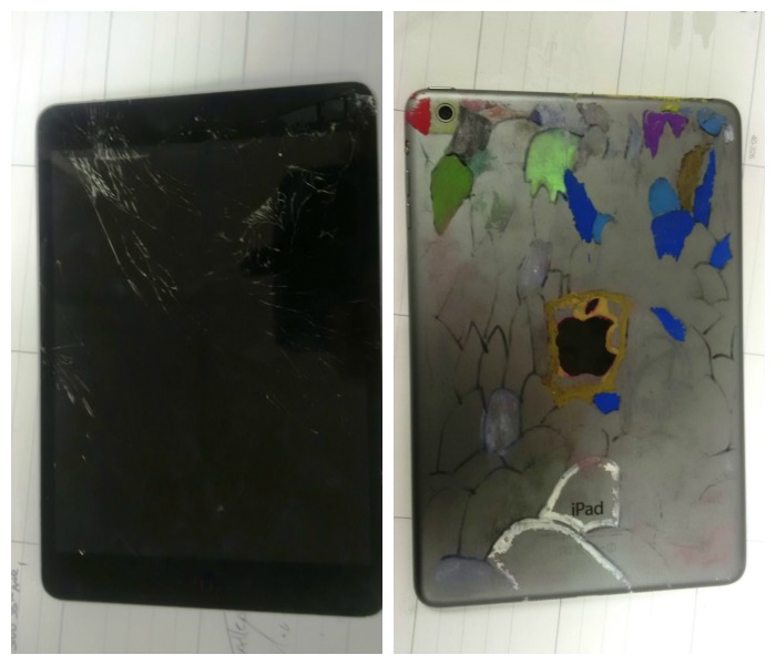 <who> Kelowna RCMP. </who> The iPad was returned to the 12-year-old, with some damage, after the theft. 