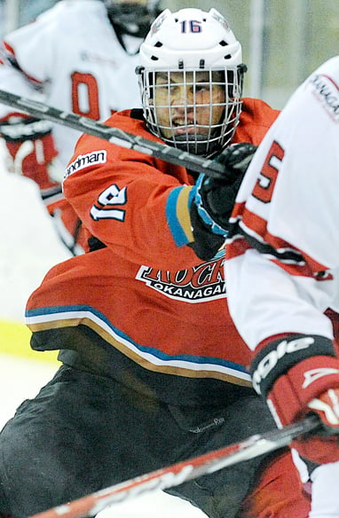 <who>Photo Credit: Lorne White/KelownaNow </who>Kelowna's Hayden Courtney ready for a full season with Rockets.