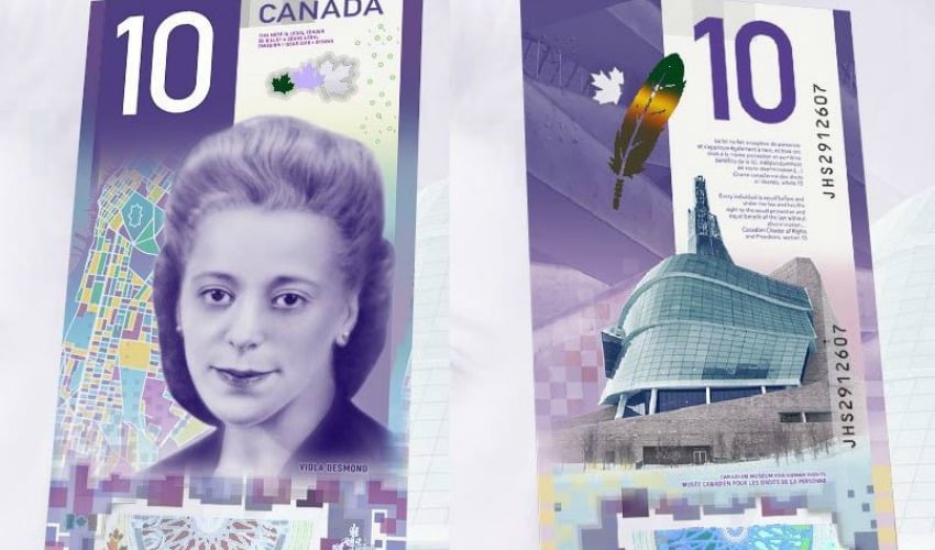 Canada unveils new vertical $10 bill featuring Viola Desmond
