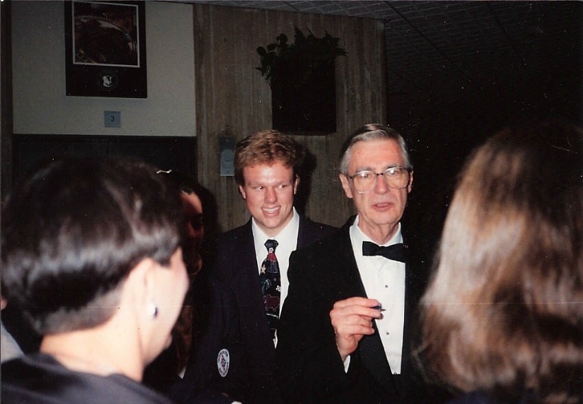 <who> Photo Credit: Derek Wolfgram </who> Fred Rogers in Chicago in 1994.