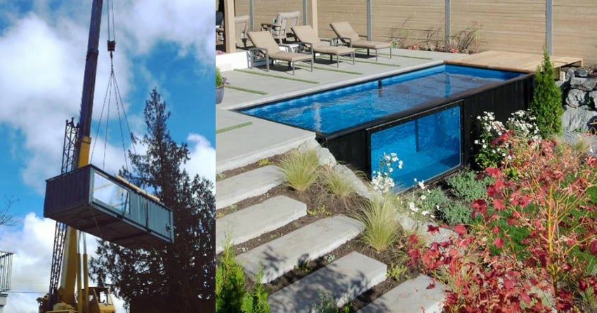 This B.C. couple turns shipping containers into backyard pools