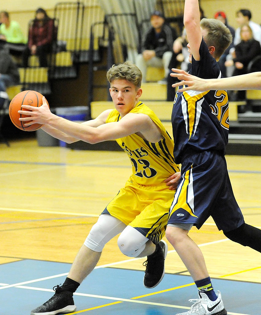 <who>Photo Credit: Lorne White/KelownaNow </who>Matty Kopp scored 29 points in the final two games as the OKM Huskies won their own junior tournament.