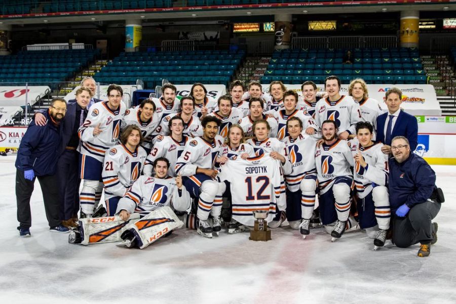 <who>Photo Credit: Kamloops Blazers</who>The Blazers won the BC Division title this year, but it certainly wasn't the WHL or Memorial Cup championship they were aiming for.