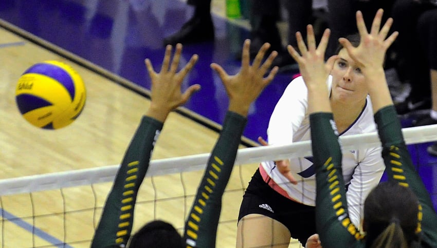 <who>Photo Credit: Lorne White/KelownaNow.com </who>Power hitter Brianna Beamish is second all-time to Kelowna's Alex Basso in Heat kills with 829.