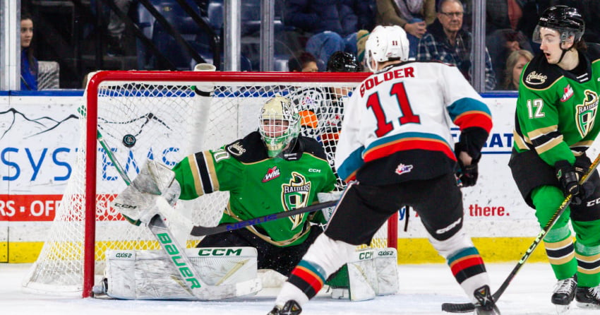 Rockets shut out the Prince Albert Raiders 4-0