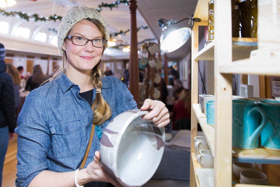 Candace Webb with her creations
