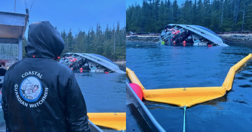 4 fishermen rescued from capsized boat off BC’s central coast