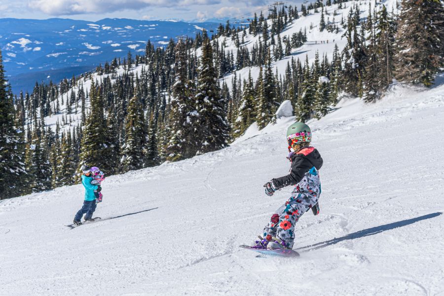 Big White has a variety of family friendly and groomed runs 