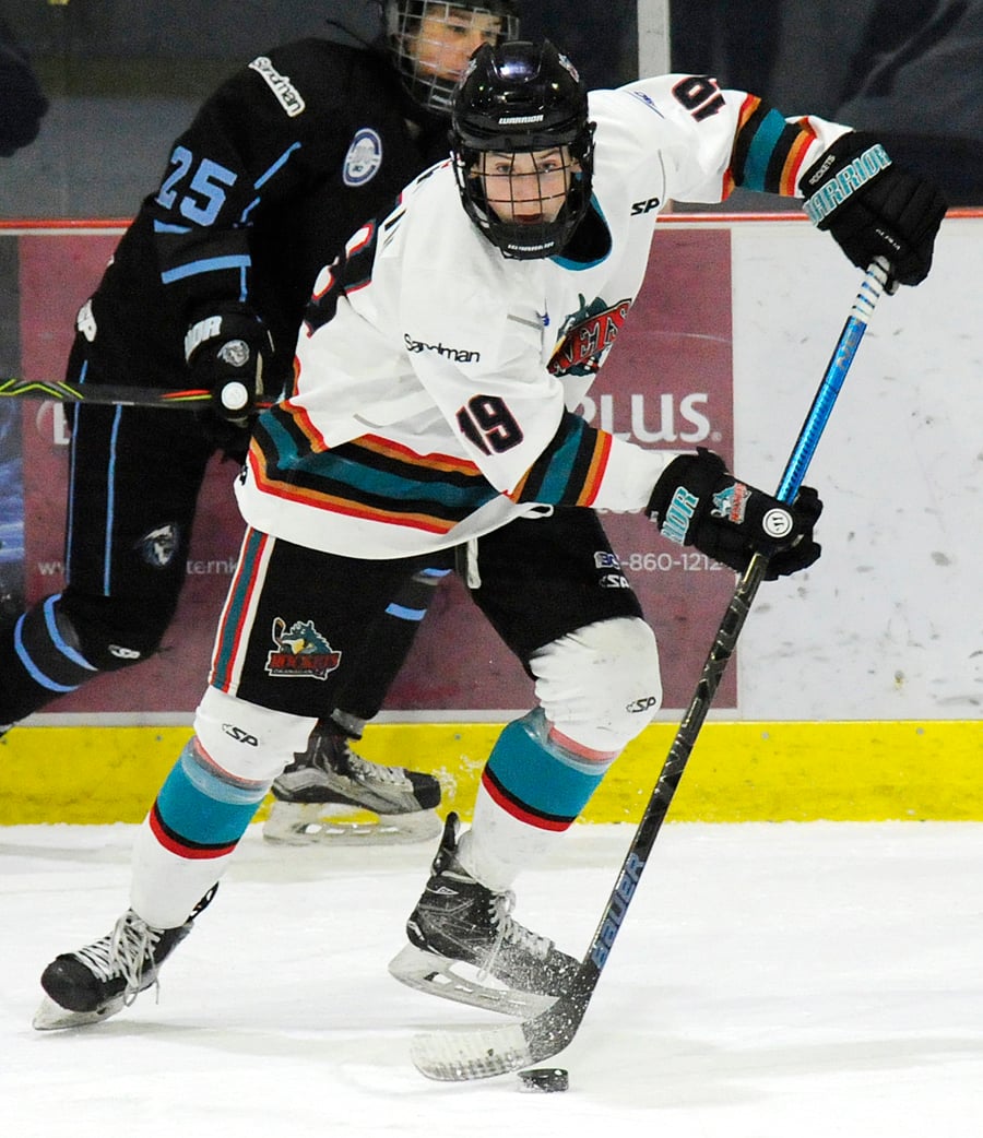 Cameron Hicklin scored twice in the Rockets' 9-0 win over the Kootenay Ice.