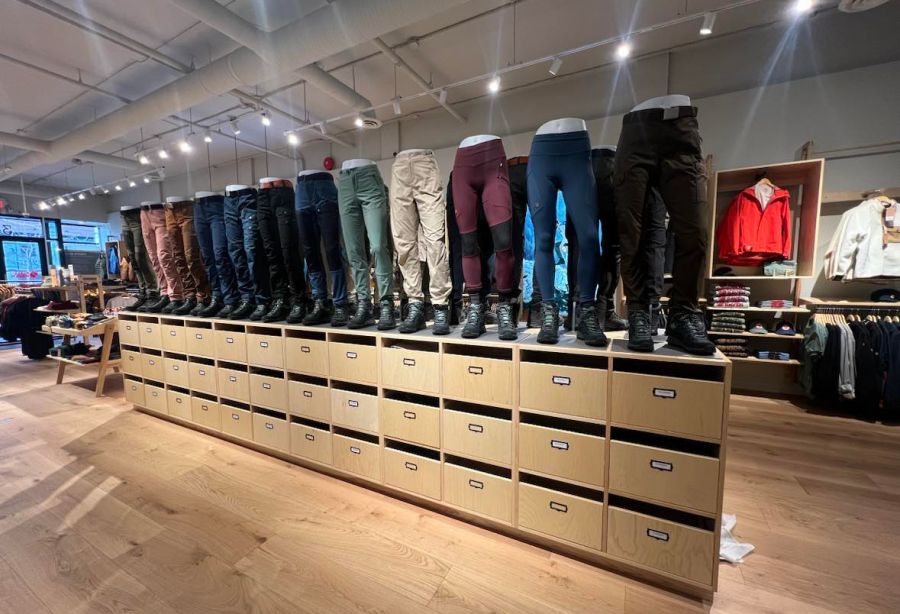 <who>Photo Credit: KelownaNow</who>Inside the Fjällräven store on Bernard Avenue.