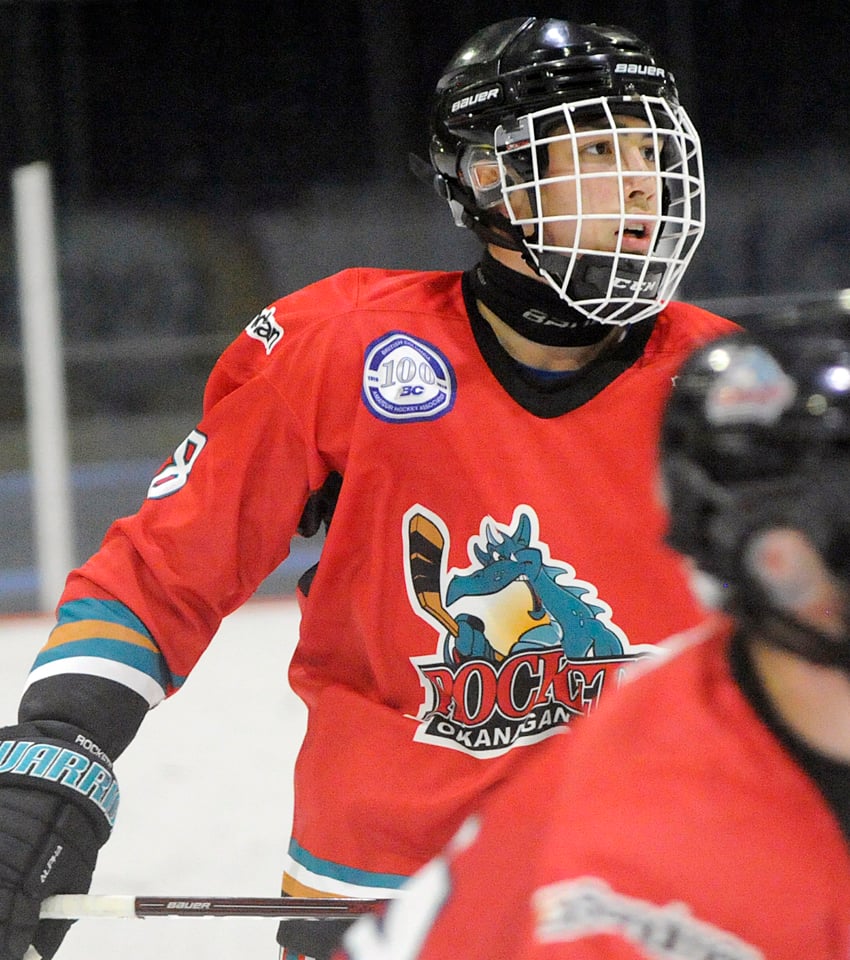 <who>Photo Credit: Lorne White/KelownaNow </who>Kelowna's Colby Elmer scored three times in two weekend games for the Rockets.