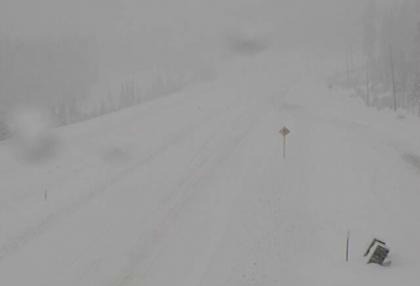 <who> Photo Credit: DriveBC </who> Conditions on Highway 97C Tuesday afternoon.