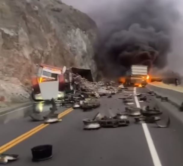 Police confirm fiery crash on BC Hwy 1 was fatal